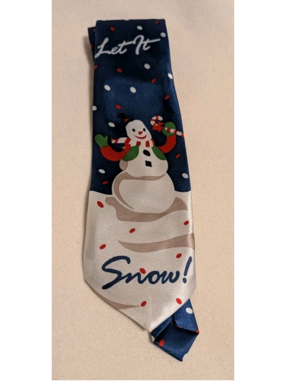 Let It Snow Musical Winter Christmas Necktie Plays Jingle Bells T02